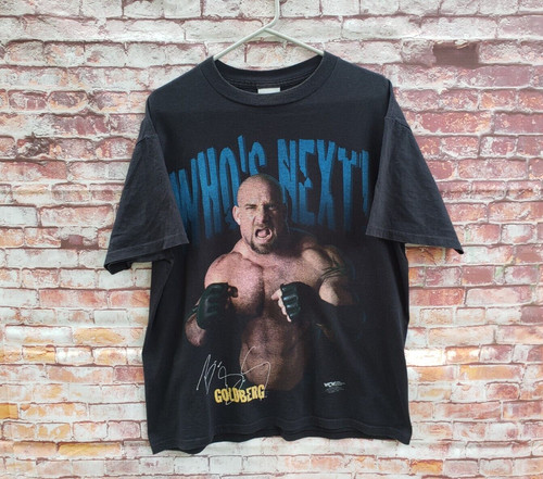 🔥 Goldberg Who's Next 1998 WCW Vintage Shirt Men's Large L Tultex