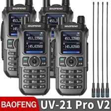 BaoFeng UV-21 Pro V2 Walkie Talkies Long Range Transceiver Two Way Radio&Antenna
