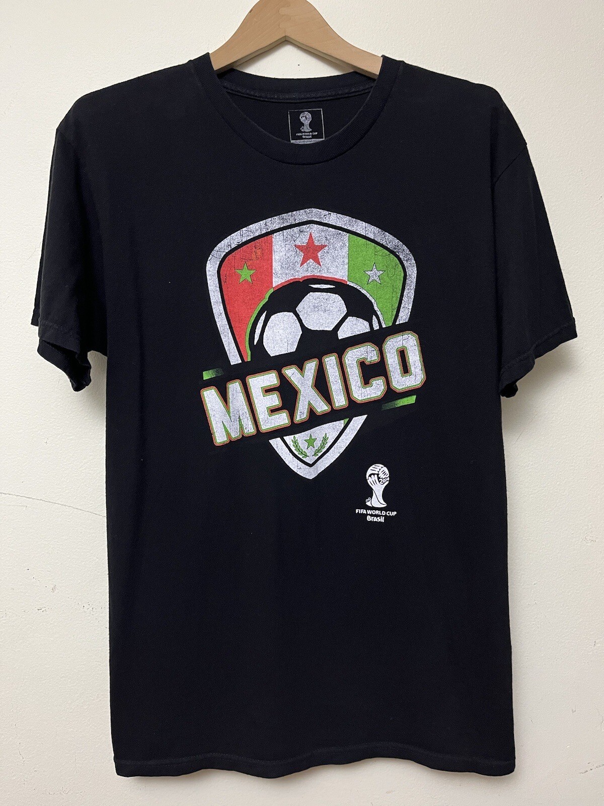 Fifa World Cup Brasil Shirt 2014 Mens Sz Large Mexico Soccer Futbol