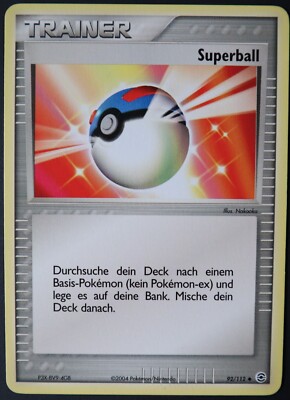 Pokémon Einzelkarte TRAINER I Superball 92/112 - uncommon (NM)