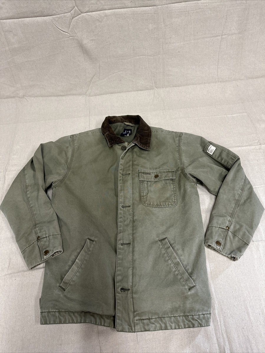Gap Gear Kids Boys Sz XXL Olive Collared Military Utility