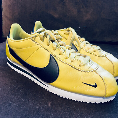 Nike Classic Cortez Premium Bright Citron-Blazing Sun 807480-700 Mens Size 10 US