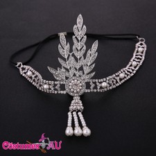 1920s 20s Great Gatsby Headband Vintage Bridal Headpiece Costume Accessory