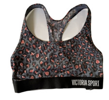 Victoria  s Secret Sport THE PLAYER RACERBACK SPORT BRA Leopard Print SMALL EUC