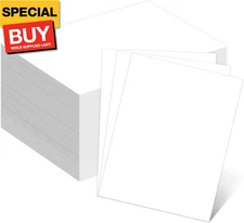 110lb White Cardstock 8.5x11,  100 Sheets Heavyweight White Card Stock 300 GSM f