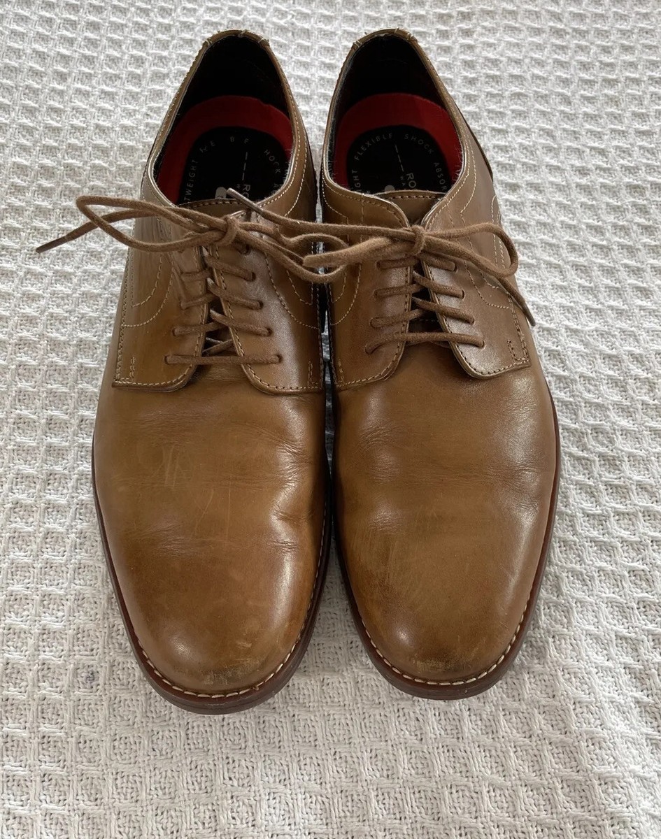 Rockport Mens Symon Oxford Dress Shoes Brown Leather Cap Toe  display picture 2