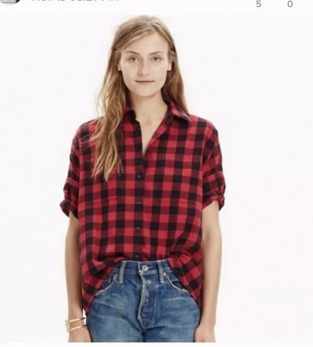 Madewell Plaid Flannel Courier Shirt 