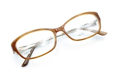 ARISTAR by Charmant AR18423 558 Brown on Bone Horn 54-15-135 Frames w/Case G464