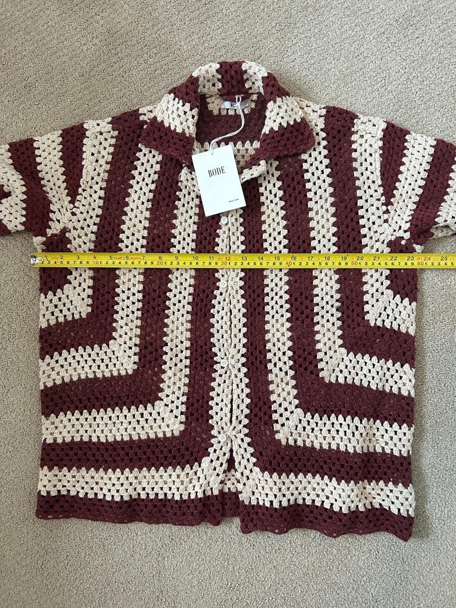 Bode Flagship Crochet Shirt in Paprika / Cream Size L/XL | eBay Bode Flagship Crochet Shirt in Paprika / Cream Size L/XL | eBay