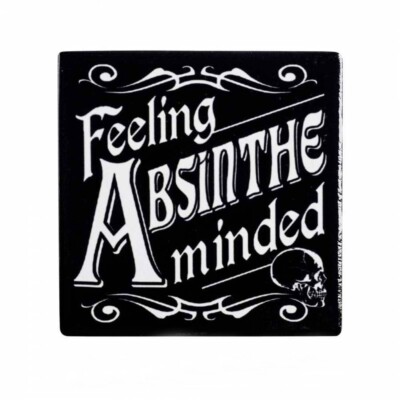 Alchemy Gothic Keramik Quadratisch Untersetzer Feeling Absinthe Minded