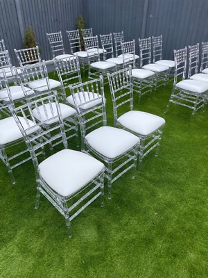 Clear Iced Chiavari Chairs For Wedding, Birthdays, Marquee