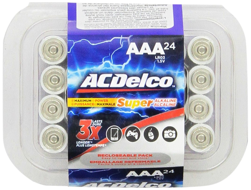 ACDelco AAA Batteries 24-Count Super Alkaline 10-Year Shelf Life Maximum Power-image