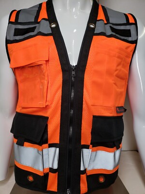 Surveyor Two Tone Safety Vest  ANSI/ ISEA 107-2015 Approved (Small to 5XL)