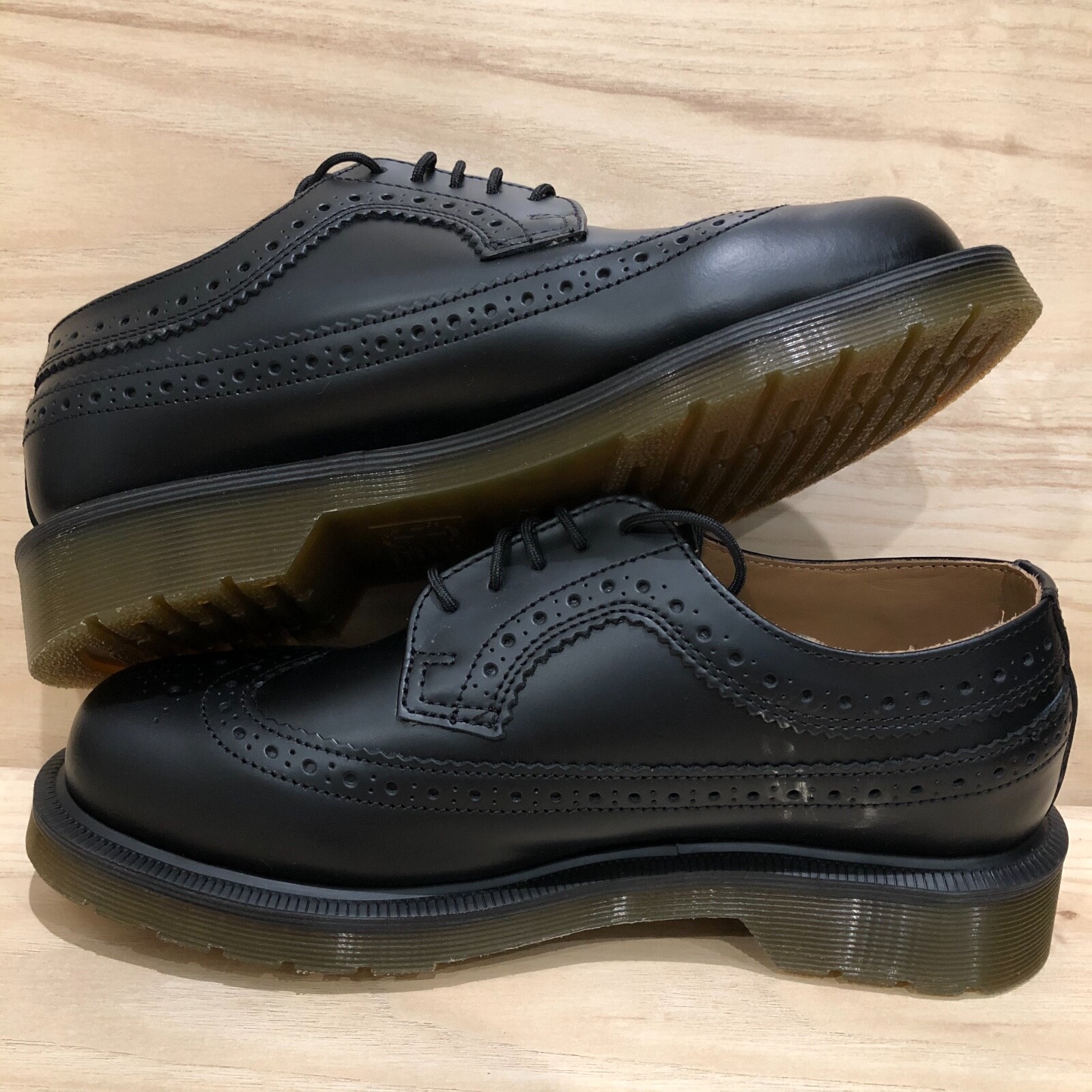 Doc Dr Martens Black Leather Wingtip 3989 Oxford Brogue Shoes Mens Sz 5 ...