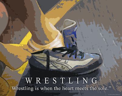Wrestling Motivational Poster Print Dan Gable Sanderson Kids Room Wall Art Decor