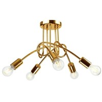 Bioledex Schwungvolle Deckenleuchte 5X E27 Gold Metall
