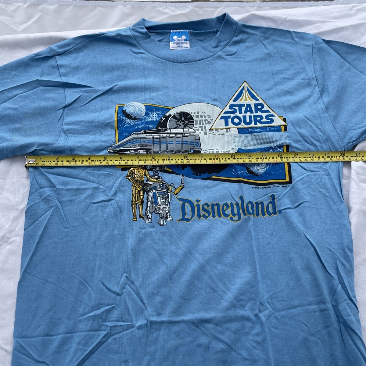Star Wars Star Tours Vintage 80s Disney Land DROIDS T-Shirt Size L