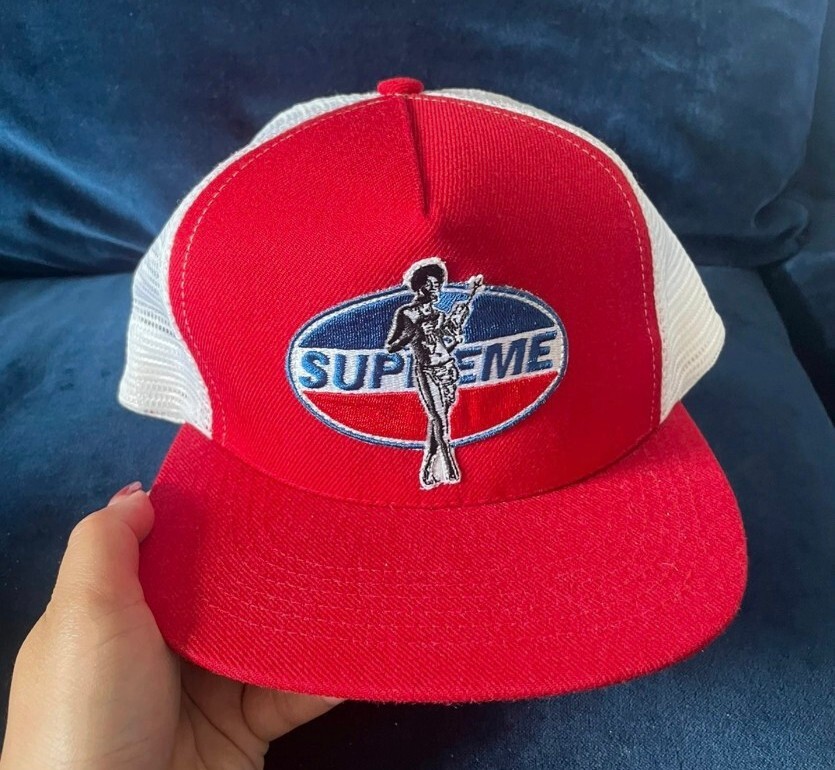 supreme ×HYSTERIC GLAMOUR 17AW Bell Hat FW17 Supreme x Hysteric Glamour Mesh Back 5-Panel Red Hat