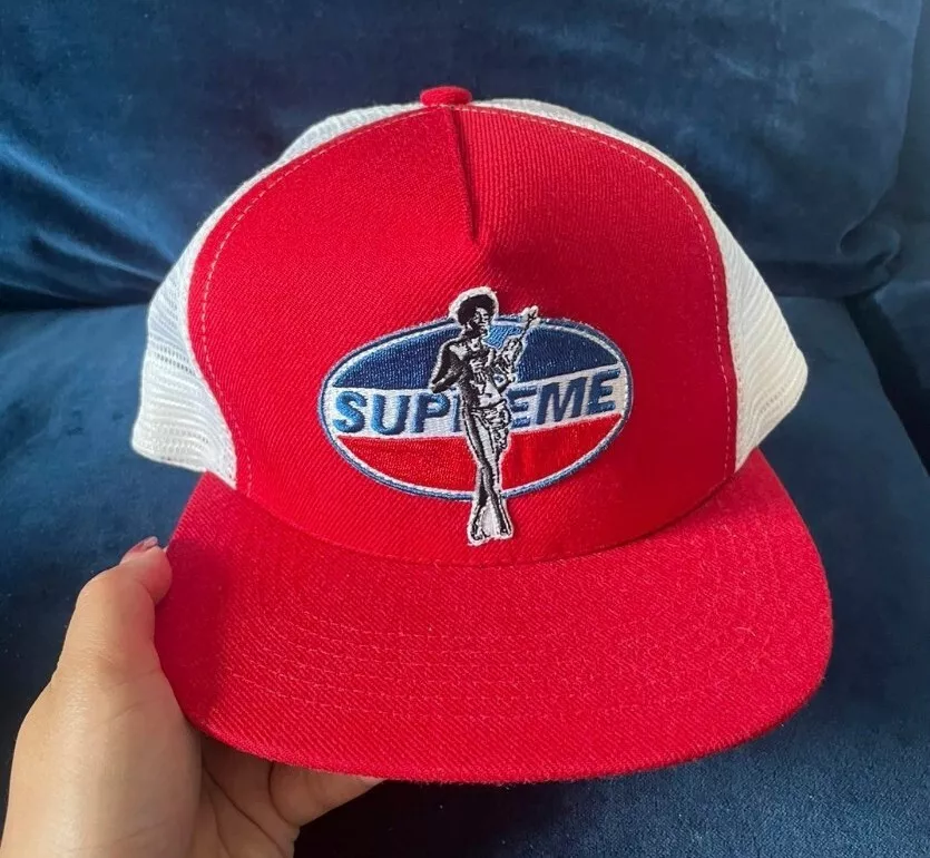 FW17 Supreme x Hysteric Glamour Mesh Back 5 Panel Red Hat Cap