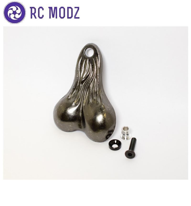 Hot Racing ACC6901 Metal Dangler Balls Truck Nuts Black Chrome (Toy)