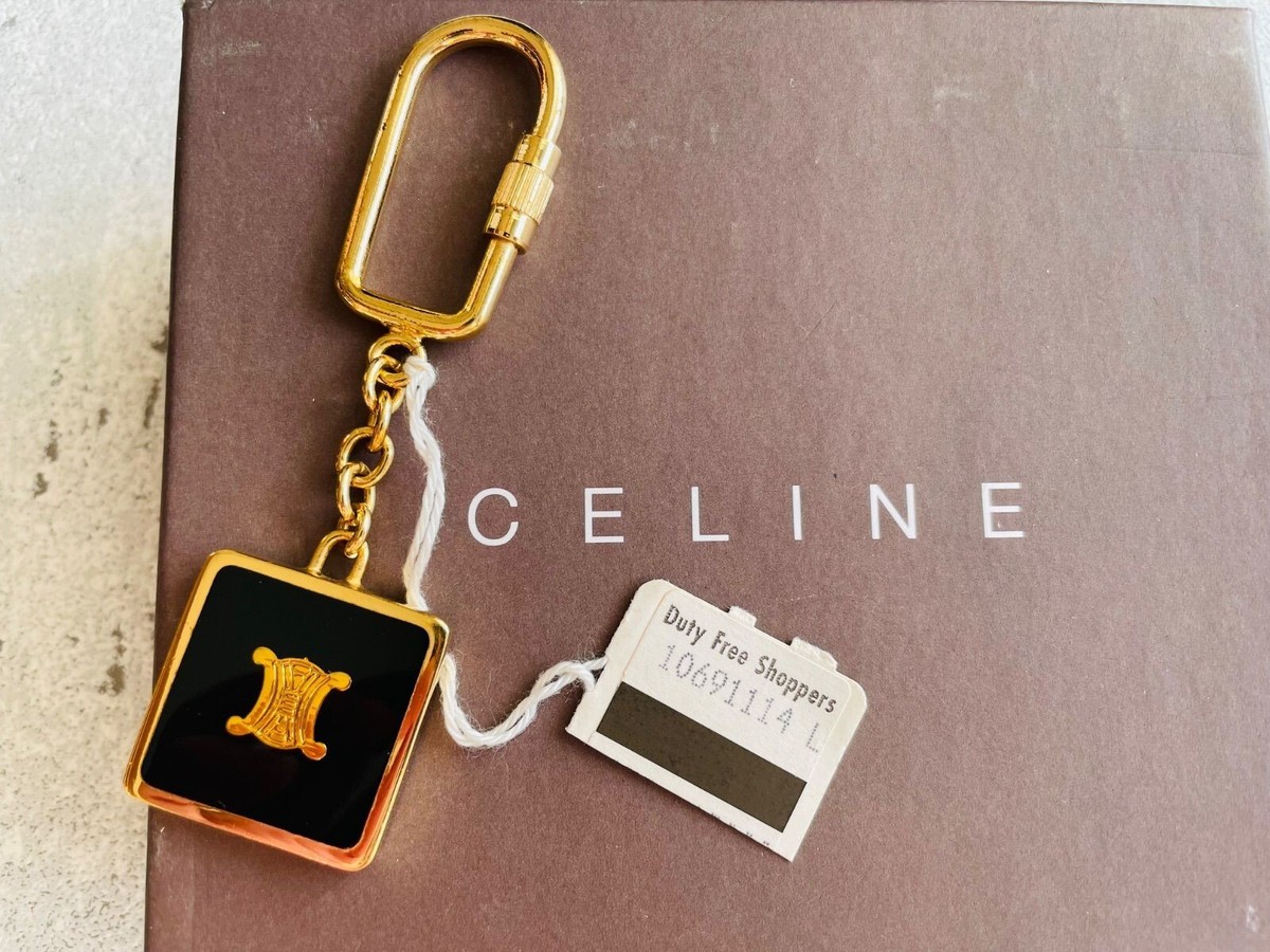 Authentic Celine Vintage Key Ring Chain Charm Triomphe
