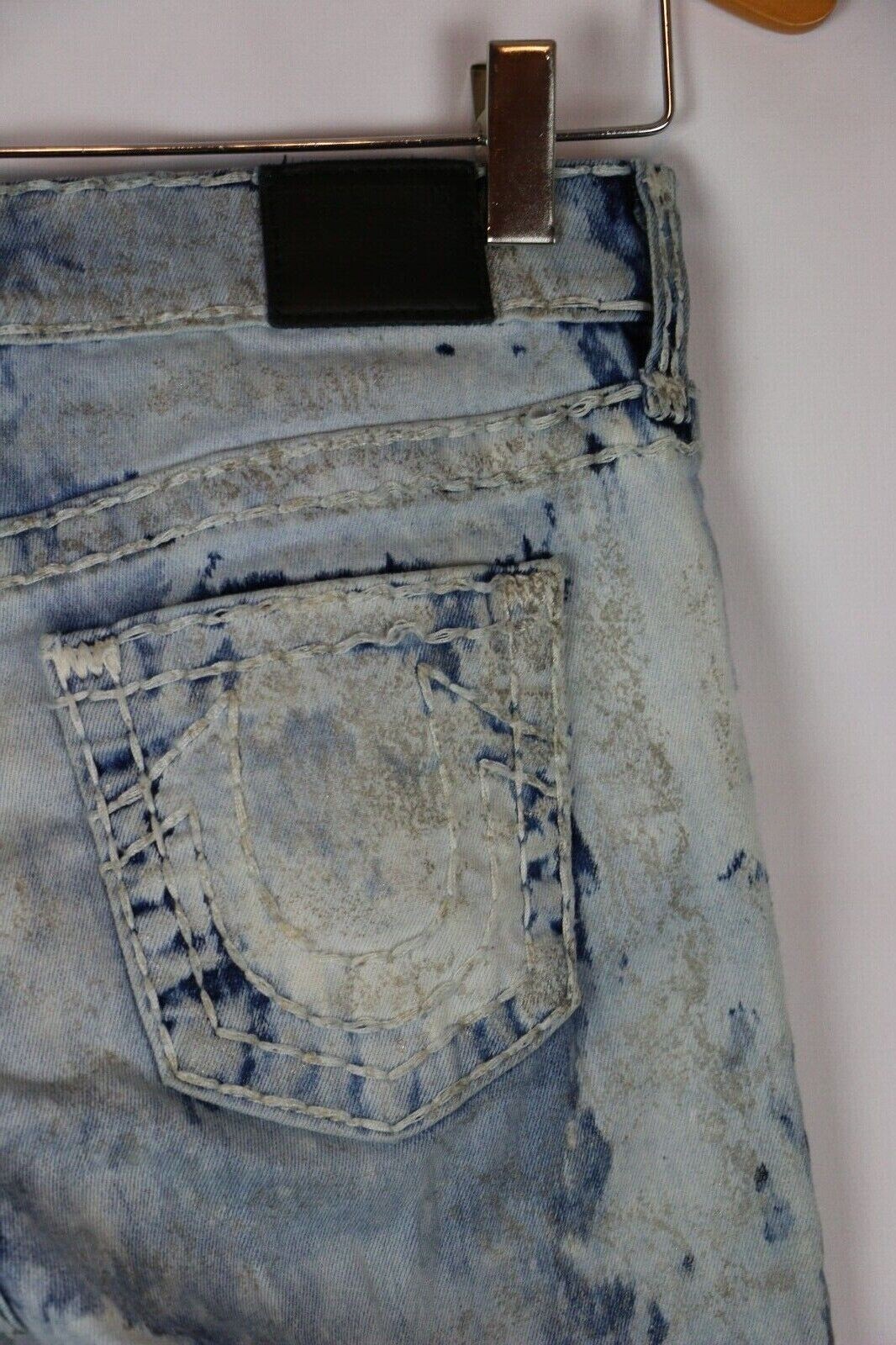 True Religion Womens Denim Halle Acid Bleach Camo Vintage Jeans Made in USA 26 thumbnail 5