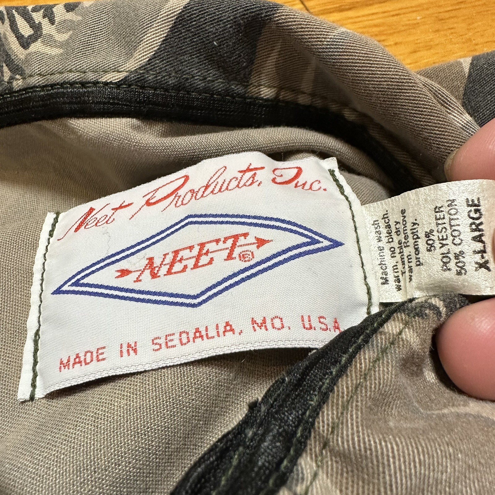 VTG 70s Neet Made in USA Tiger Camo FullZip Jacket Size XLarge eBay