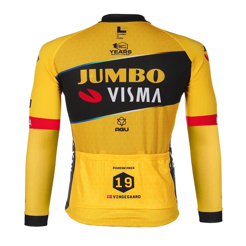 男式保暖抓绒自行车球衣骑行长袖球衣夹克外套服装 — 第 4/4 张图片