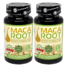 Maca root Extract High Potency Sexual Health Hormonal Balance 2 x 80 capsules