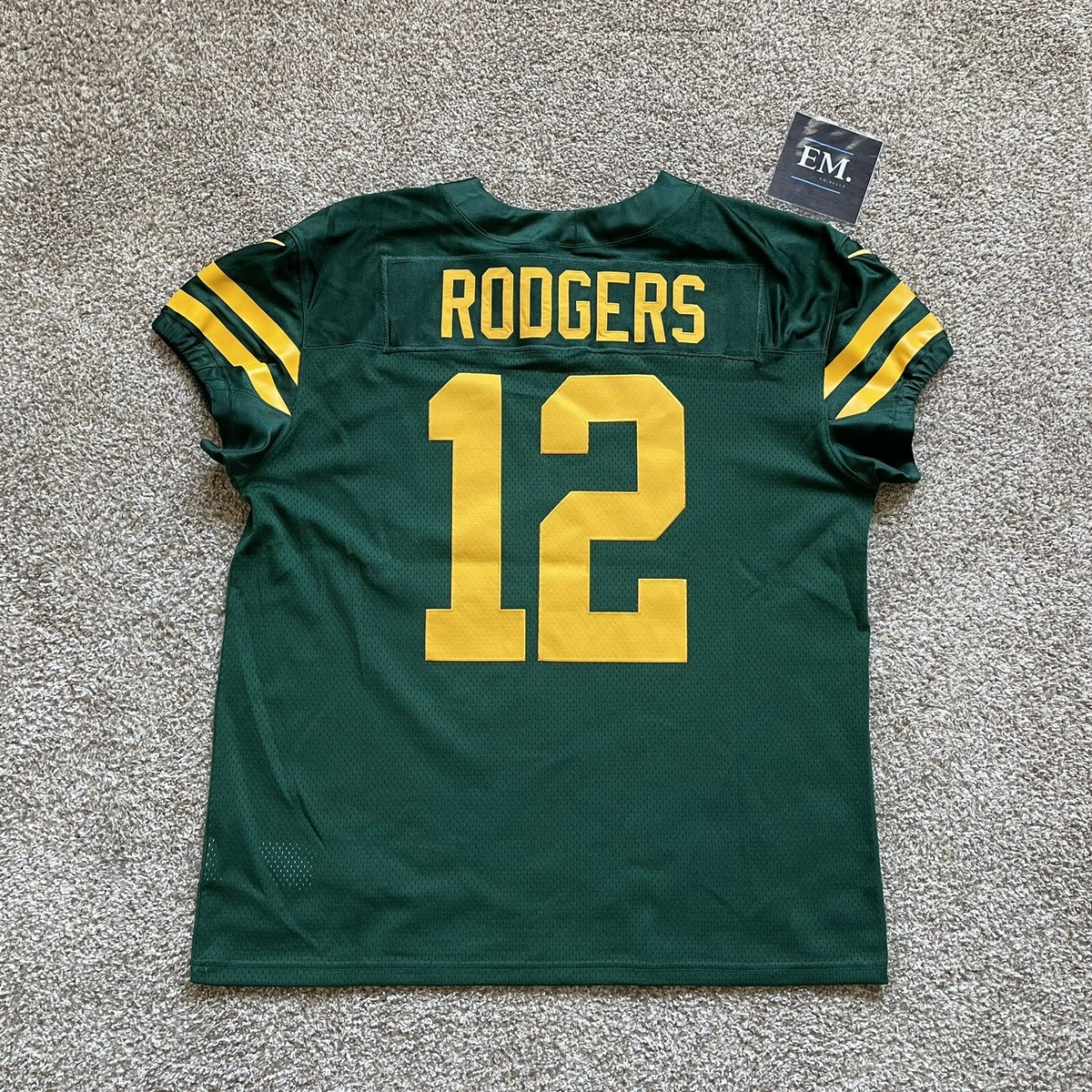 Men's Size 52 Aaron Rodgers Throwback Green Bay Packers Nike