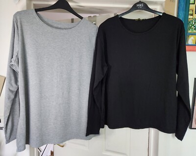 Womens size 3XL long sleeved top bundle Black & Grey see description