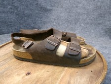 Birkenstock Milano Mens Habana Leather Slingback Strap Sandals Size 43 US 10 Reg