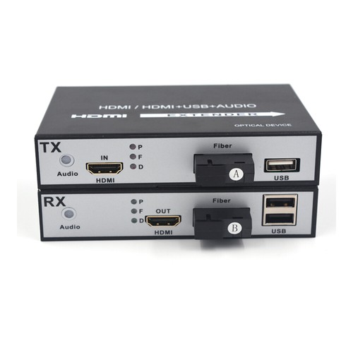 High Quality HDMI extenders -1080p 60Hz HDMI Video Audio over Fiber optic SC USB - 第 1/8 張圖片