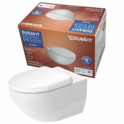 Duravit Wand-WC-Set Architec Weiß Rimless Wand-WC und WC-Sitz