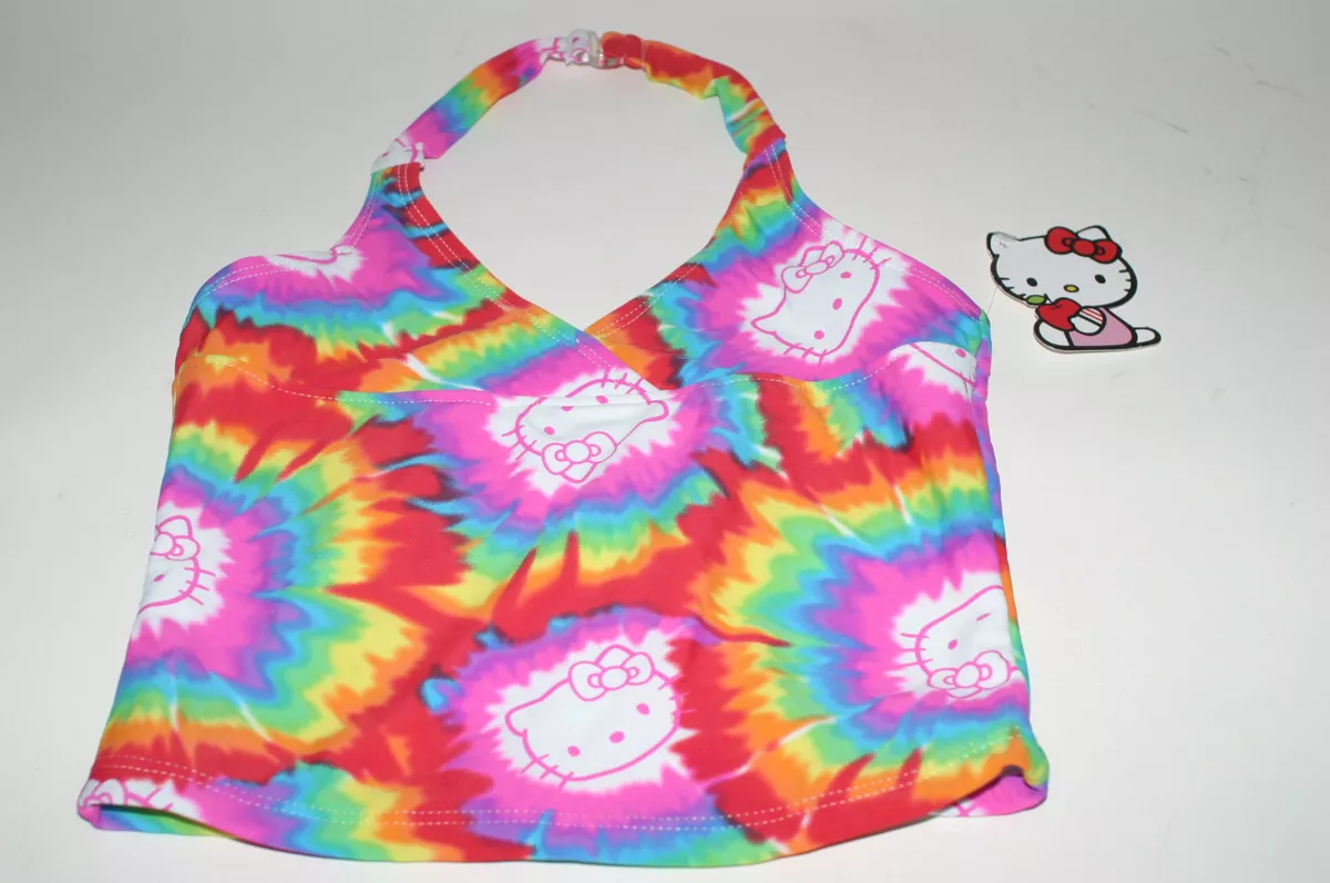 Girl's HELLO KITTY by Sanrio Swimsuit Bathing Suit Tie Dye 7/8 NWT