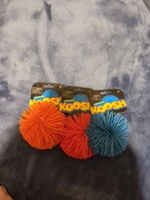 3 New (Not Vintage) Original Koosh 3" Balls. Oddzon, Inc. Natural Latex Rubber