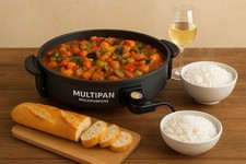 LARGE Electric Frying Pan 40cm Multi-Function cooker Non-Stick  With Clear Lid