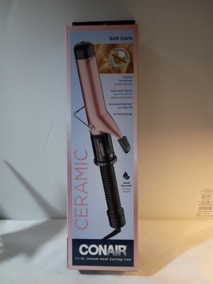 Conair Ceramic 1 1/4 Inch Curling Iron for Soft Curls 25 Heat Settings New