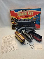 Marx Toys Mechanical Wind-Up Tin Lithograph Train Set 526 VGUC