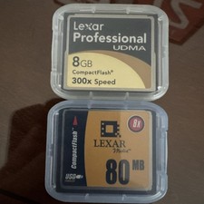 Lot Of Lexar Compact Flash Cards 8GB  80mb