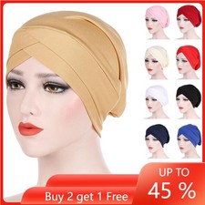 Women Chemo Cap Muslim Hijab Beanies Bonnet Hair Loss Cancer Hat Head Scarf Wrap