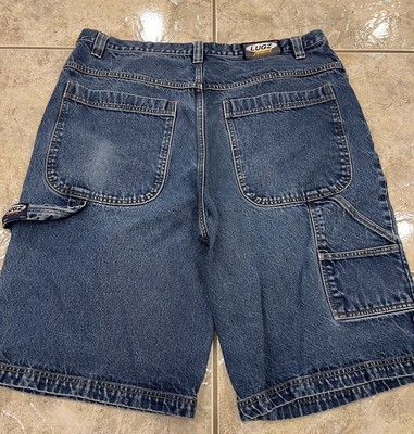 Vtg 90s Y2K 42 (Fit 40 ) LUGZ Carpenter Shorts Baggy Denim Jean