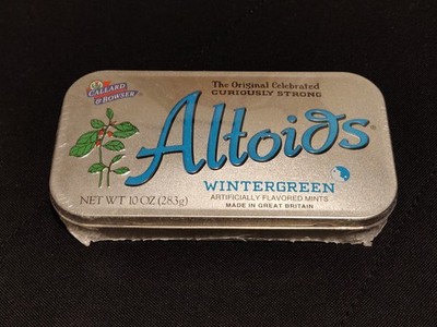 Altoids Full Big Tin Wintergreen Sealed Great Britain 10 oz Gallard & Bowser
