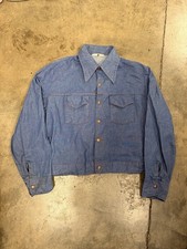 Vintage 70 s Denim Jacket Snap Button True Vintage Hampco Rockabilly