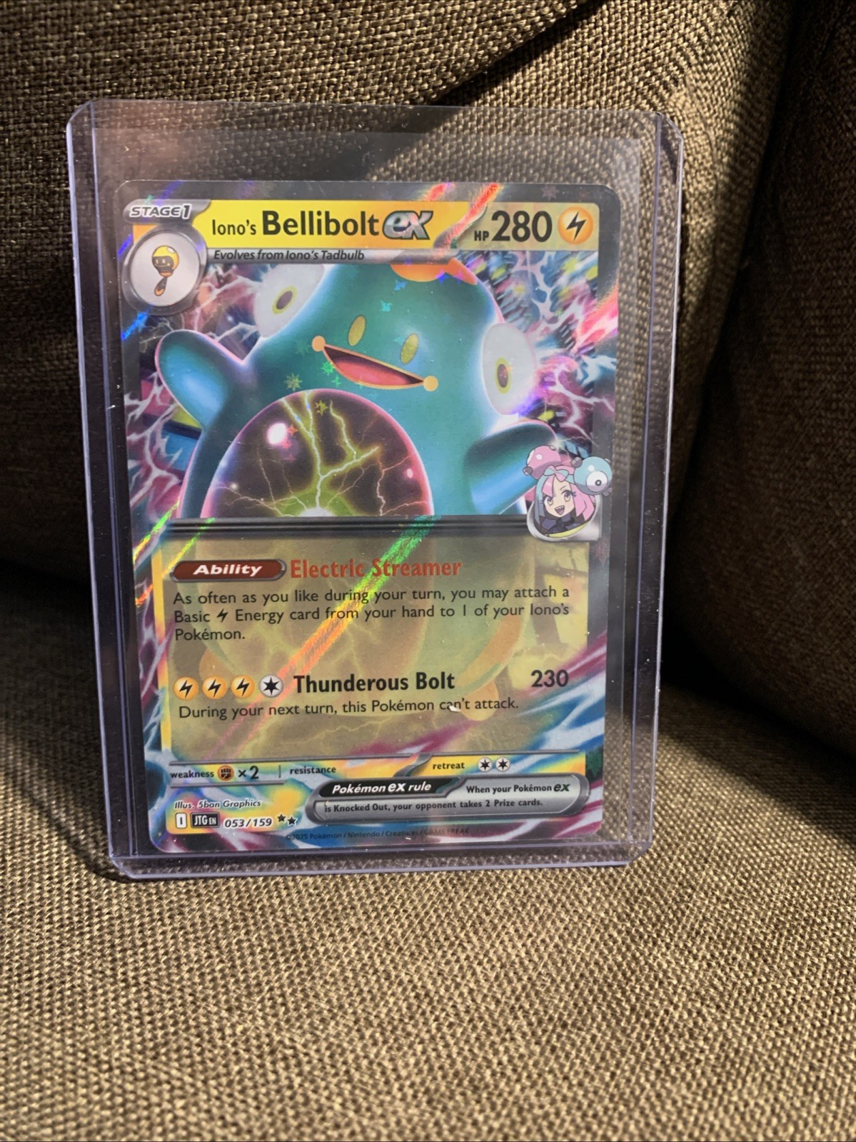 Pokémon TCG SV-Journey Together Iono's Bellibolt EX #53/159 Double Rare