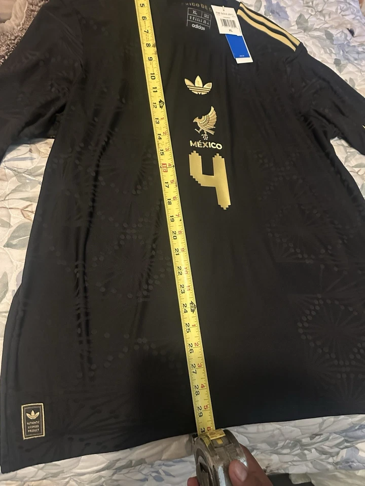 Мексика золото длинным рукавом подлинный Джерси XL совершенно новый с именем и номером! - Изображение 3 из 4