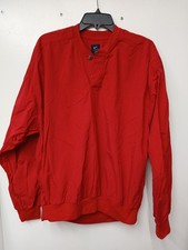 Vintage Nike Golf Windbreaker Pullover Jacket Mens Size Medium Red Nylon