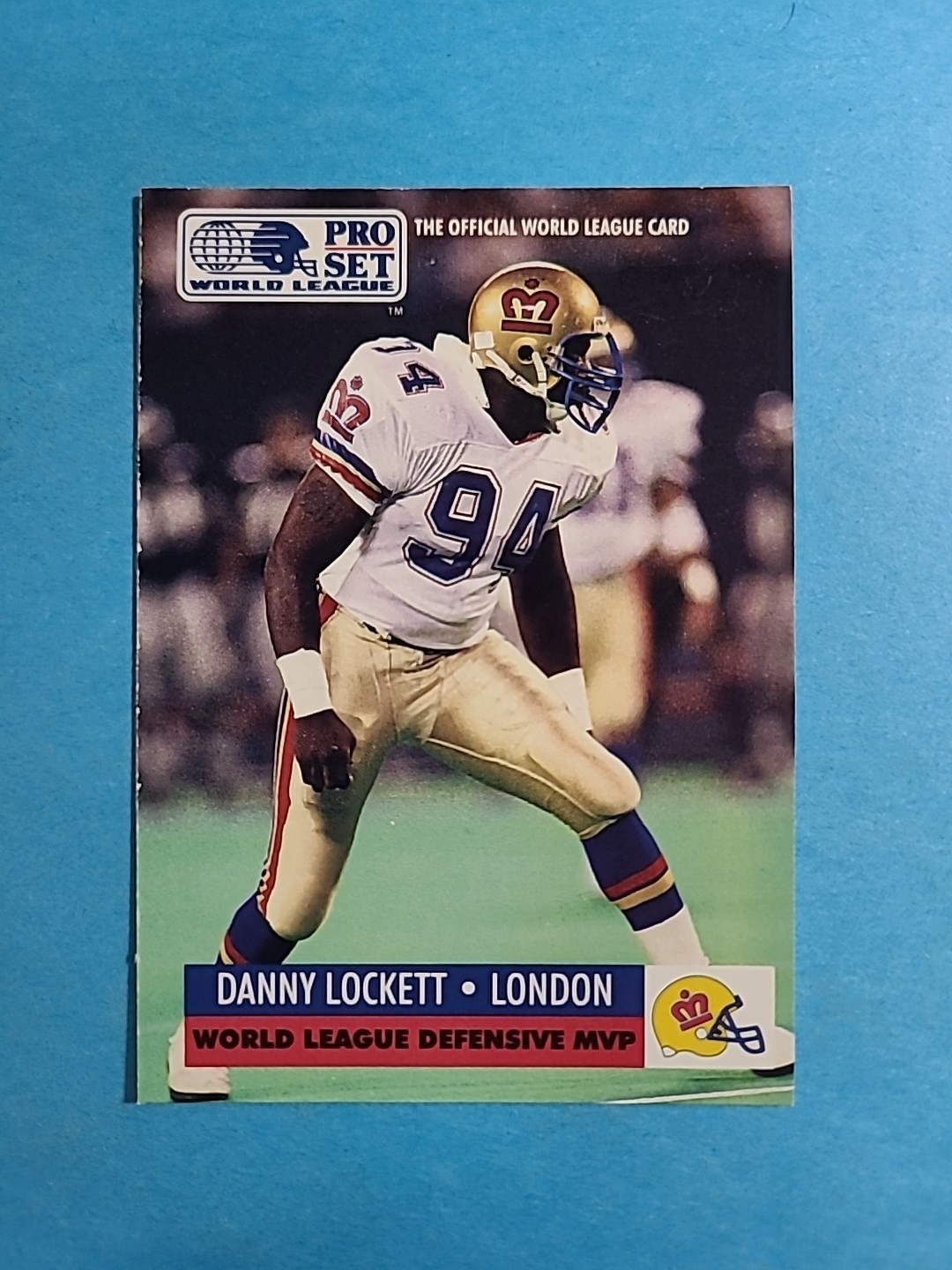Danny Lockett 1991 Pro Set World League Football Card # 706 J7537