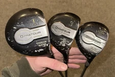DynaTour Titanium Matrix Offset Oversize RH Wood Set Driver 3W 5W Stiff Steel