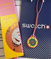 Swatch Royal Oak Royal Pop Quartz 33mm Octagon Leather Strap Box